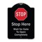 Signmission Designer Series-Stop Wait For Gate To Open Completely With Symbol, 24" x 18", BS-1824-9883 A-DES-BS-1824-9883 - alternate 1